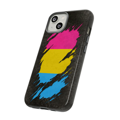 Pansexual Pride Flag Ripped Reveal Tough Case